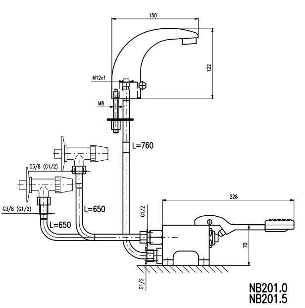 Кран на две воды Rav Slezak NB201.5