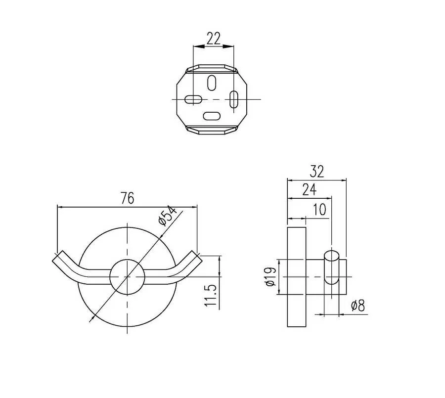 Крючок Villeroy & Boch Elements - Tender (TVA15101200061) (двойной)