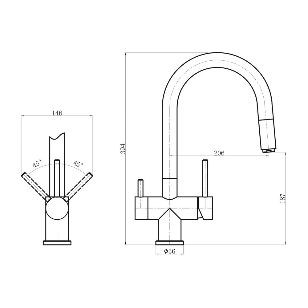 Смеситель для кухни с подключением фильтра Florentina МАЭСТРО 337.03Н.2123.202, шампань