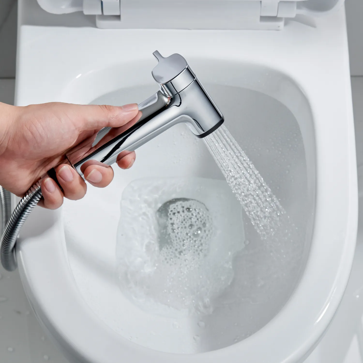 Гигиенический душ со смесителем Rose R2805-1, хром