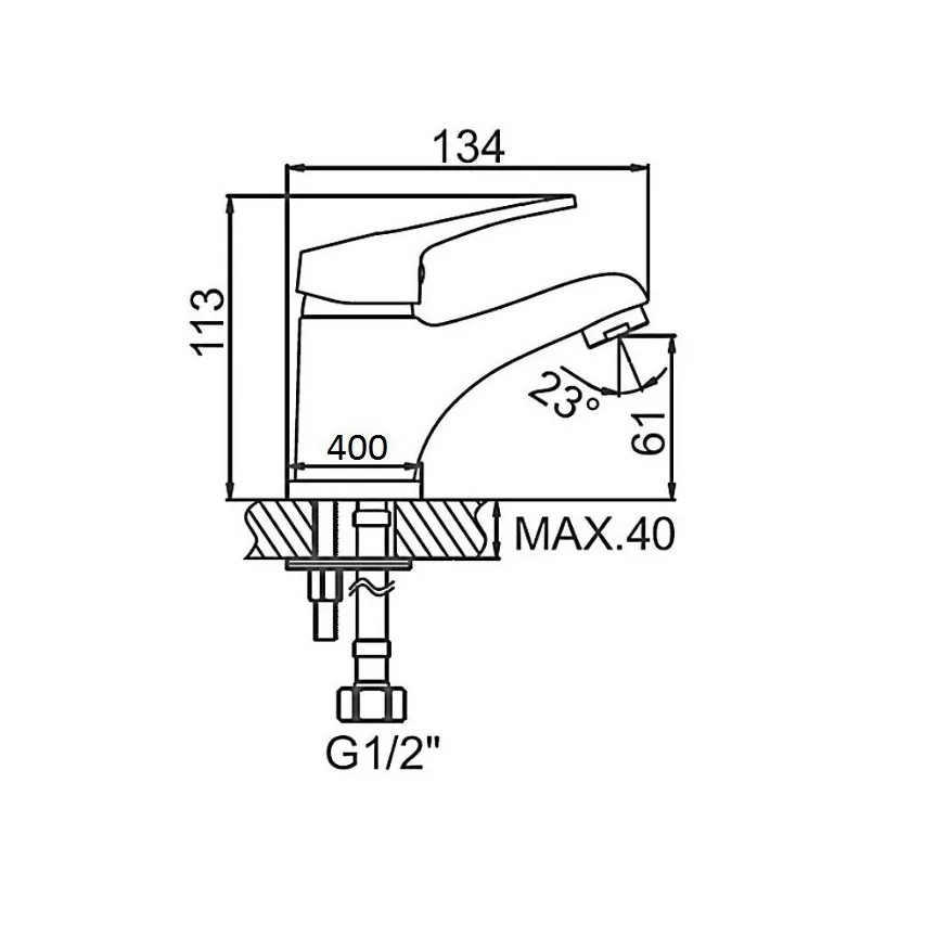Смеситель для раковины D-Lin D110352, хром
