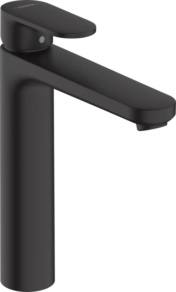Смеситель для раковины HANSGROHE Vernis Blend 190 мм, со сливным гарнитуром, матовый чёрный (71552670)