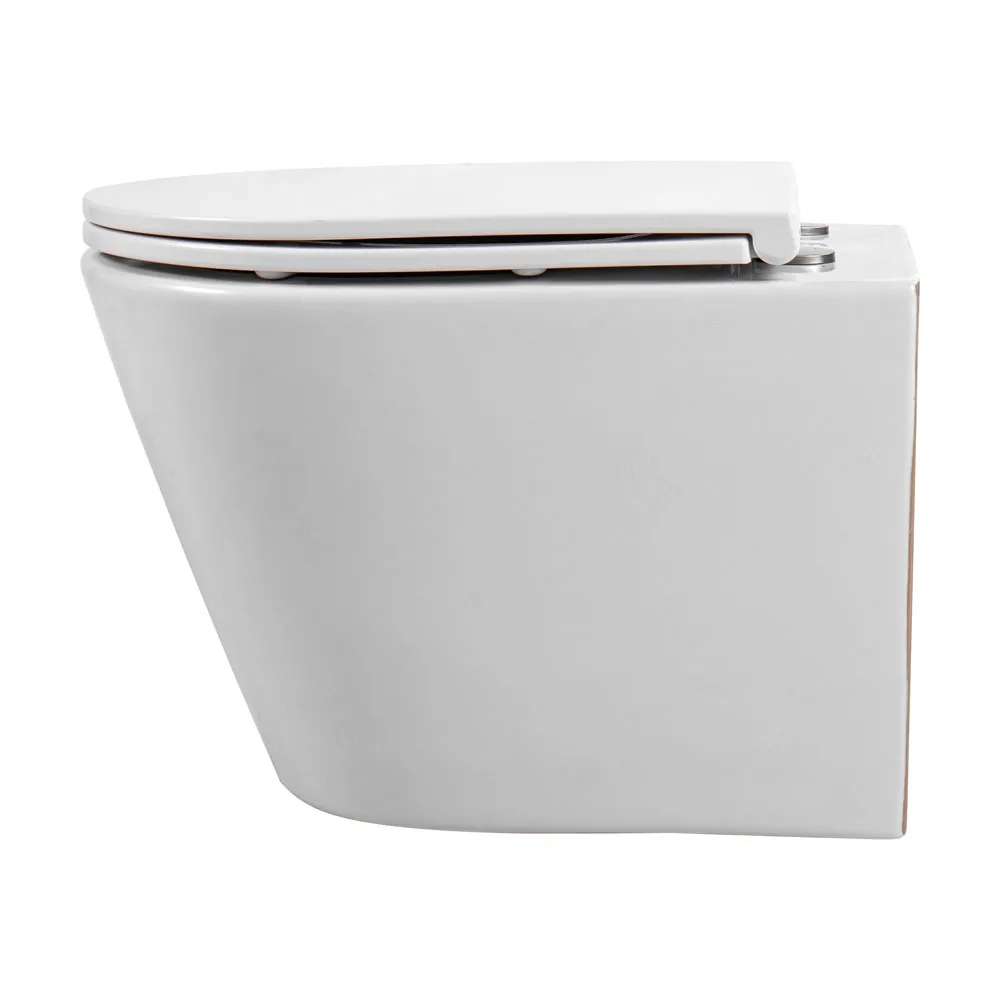 Унитаз-компакт подвесной AQUATEC ВЕГА TORNADO 490*360*320мм, тонкое сиденье с механизмом плавного закрывания, крепеж AQ1904T-00