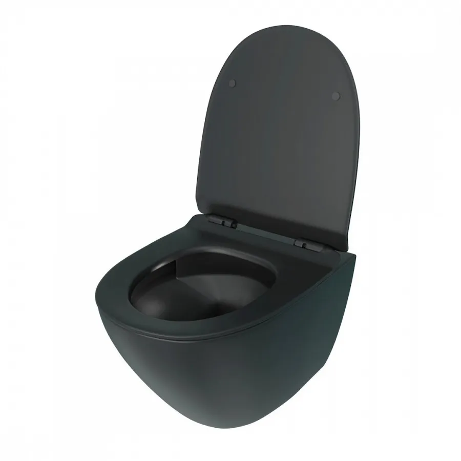 Унитаз подвесной Maretti Elena безободковый с микролифтом, EA10PBM93-560, черный