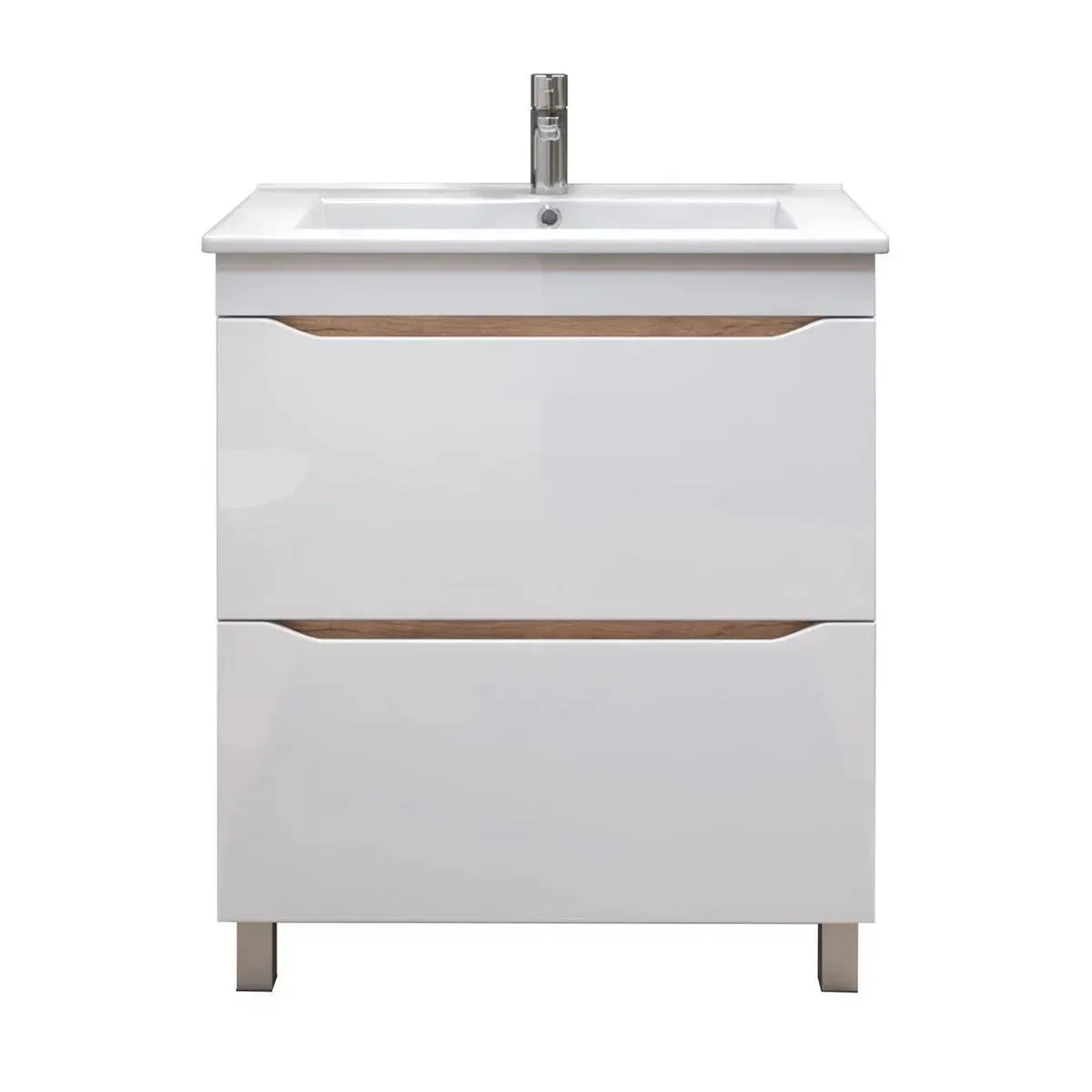 Тумба с раковиной напольная VIGO Grani tn.GRI.OSK.75.2Y дуб золотой, 75 см