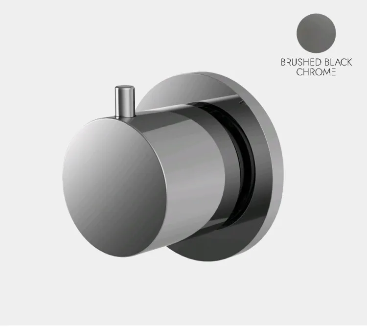 Вентиль Fima Carlo Frattini Flo', переключающий (дивертор) 1/2", хром чёрный брашированный (F3233N2CS)