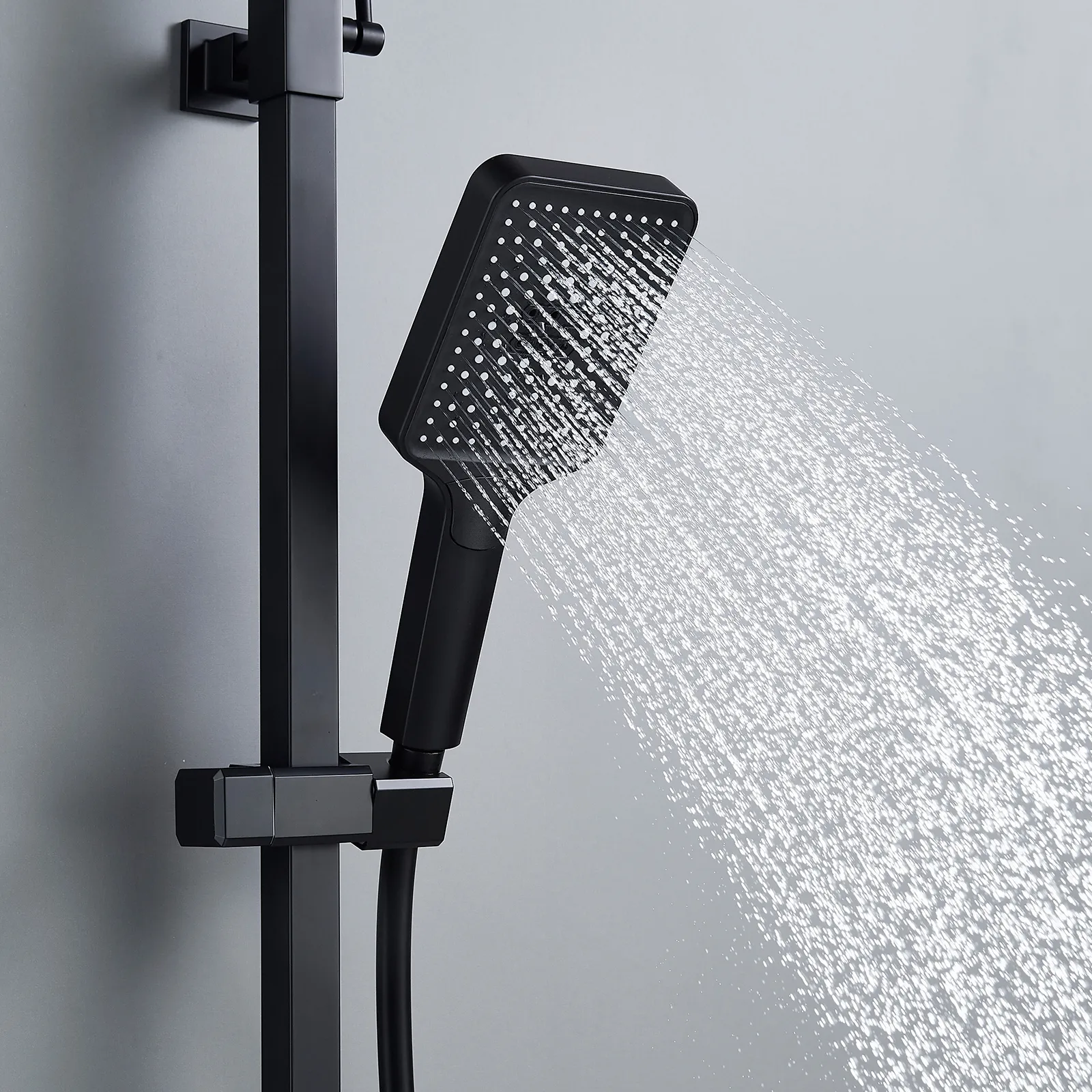 Душевая система Shevanik S4636H, черный