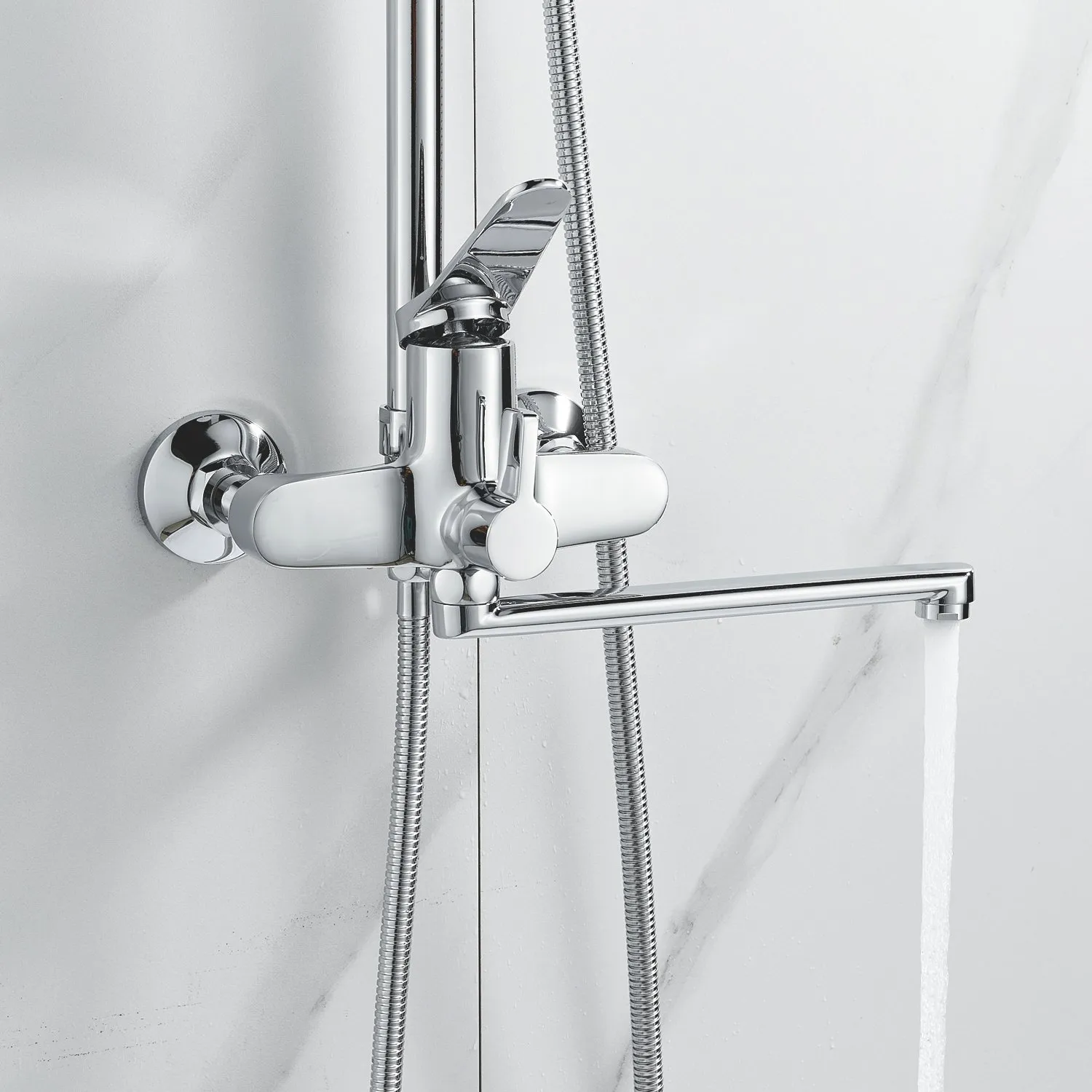 Душевая система Shevanik S6236, хром