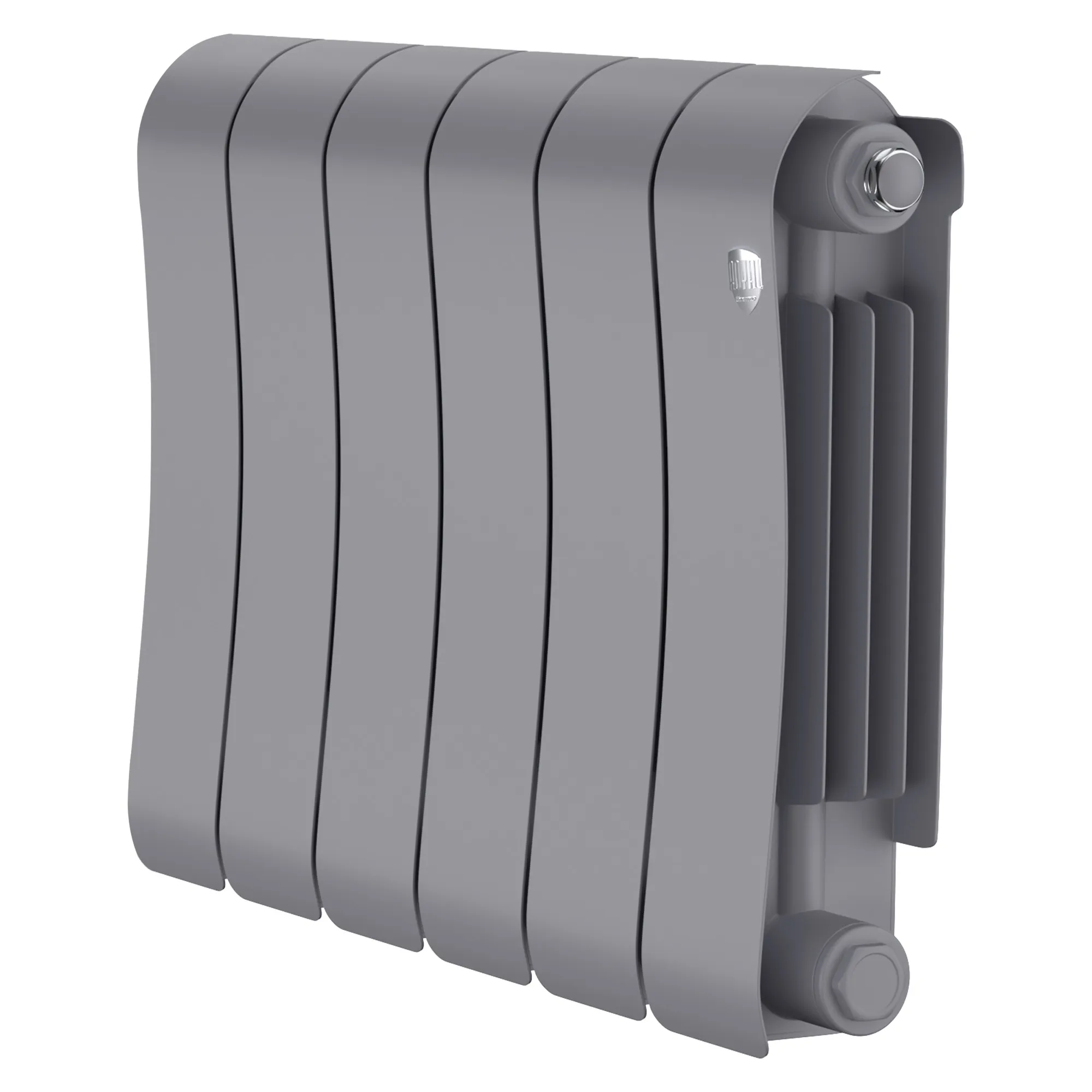 Радиатор биметаллический Royal Thermo Infinity 300 Silver Satin 6 секций, боковое подключение