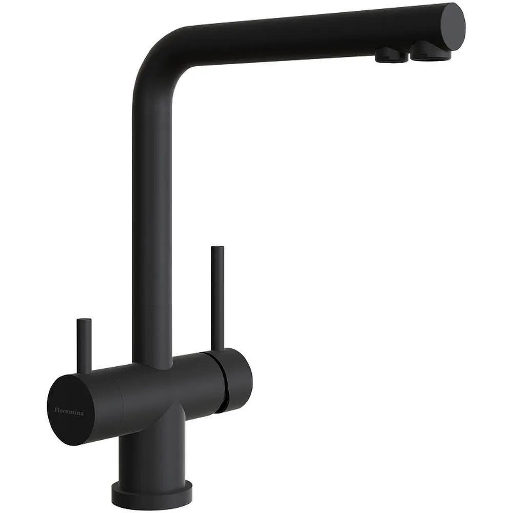 Смеситель для кухни с подключением фильтра Florentina АРЕС 333.19H.2123.501, нуар