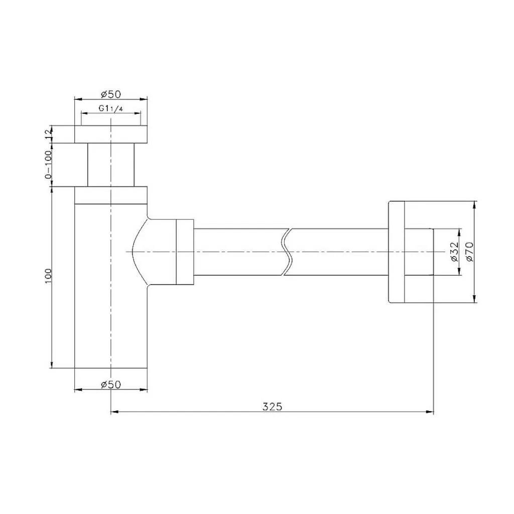Сифон для раковины Maretti AC1869560, черный