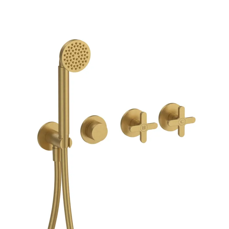 Смеситель для душа Fantini Icona Classic, на 2 потребителя, Pure Brass PVD (53 Q7 R017B)