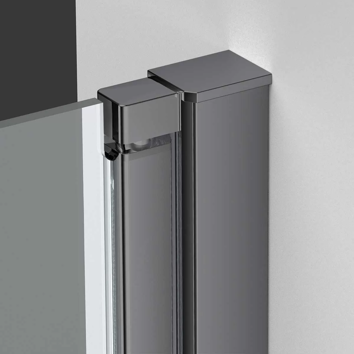 Душевая дверь Vincea Alpha (VDP-3AL700CLGM) 700х1950 мм, вороненая сталь, стекло прозрачное
