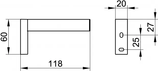 19163010000 EDITION 90 Square Держатель для запасного рулона, хром