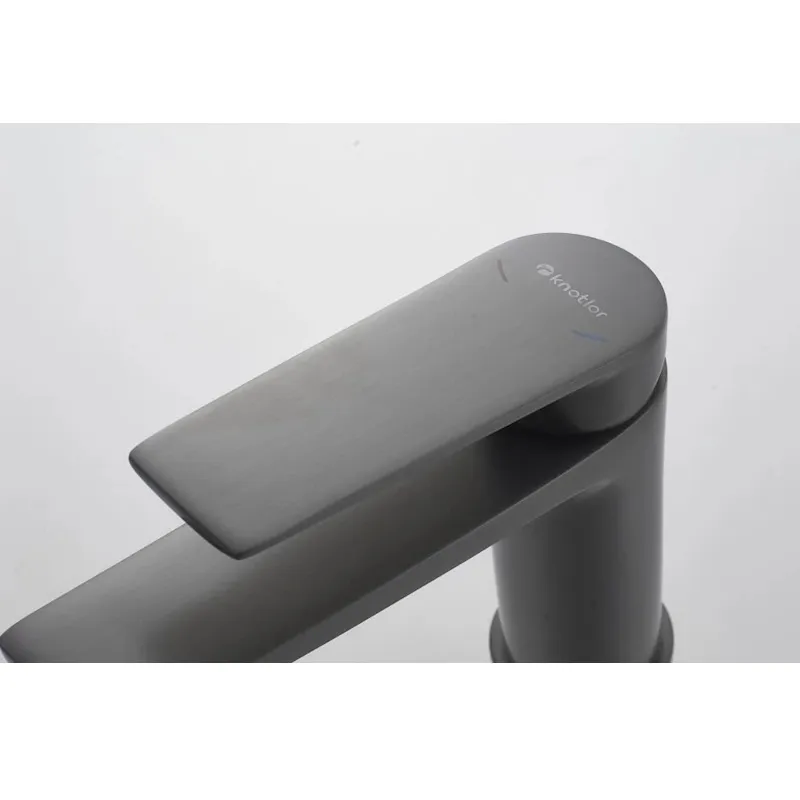 Cмеситель для раковины Knotlor KN-60/GM, оружейная сталь