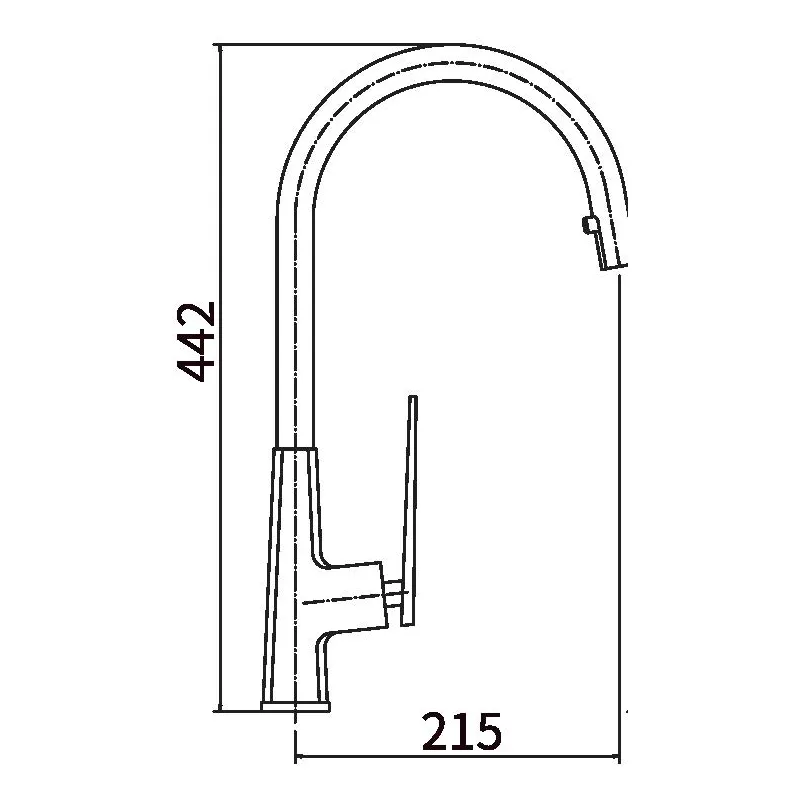 Смеситель для кухни FASHUN A6057, хром