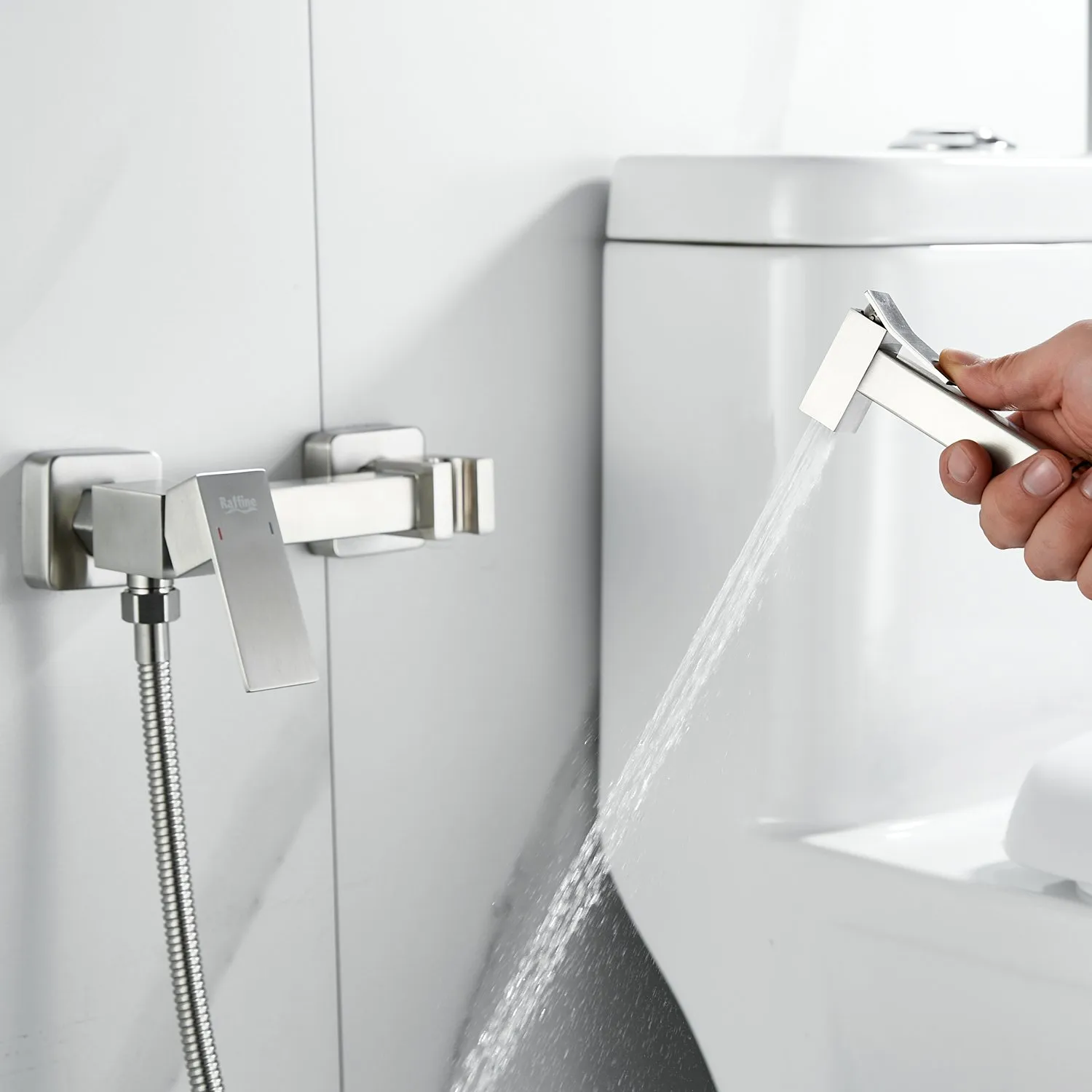 Гигиенический душ со смесителем Raffine F237L, сатин