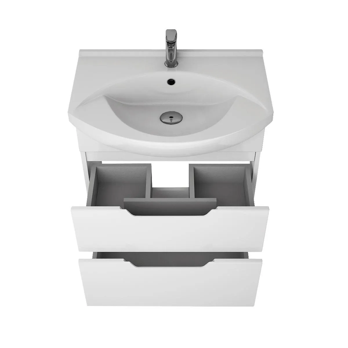 Тумба с раковиной подвесная/напольная Dreja Laguna Plus 85 см, белый