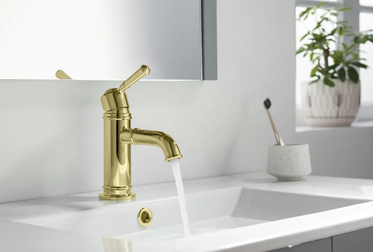 AQ1510PG КЛАССИК смеситель для раковины 72, без донного клапана, полир. золото