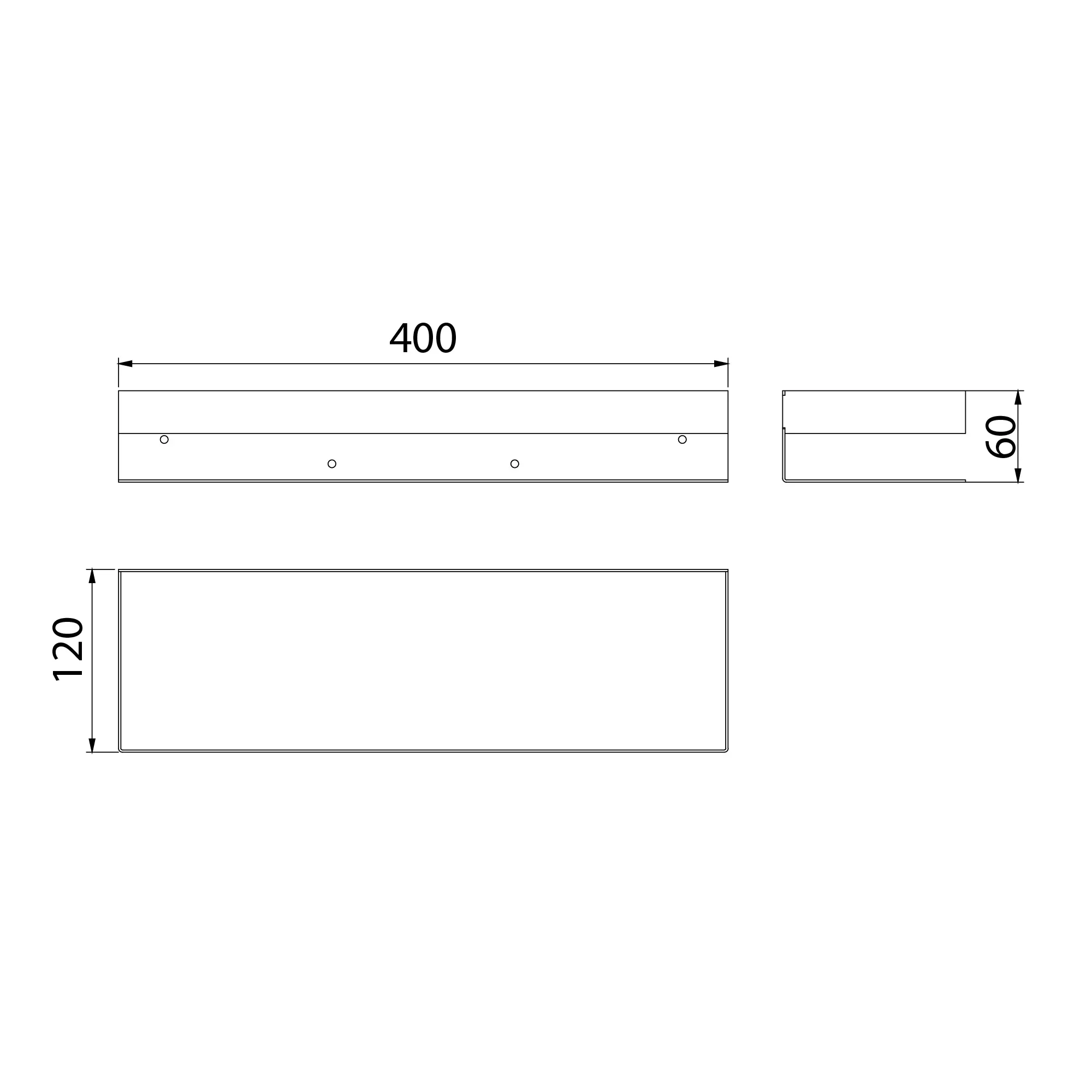 Полка для душа прямая Lemark SHELF LINE 400 мм из нерж. стали с крючками, графит (9776054)