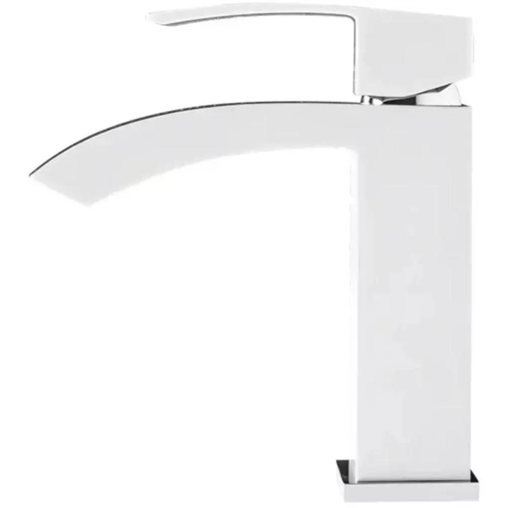 Смеситель для раковины Grocenberg GB2007WC, белый/хром