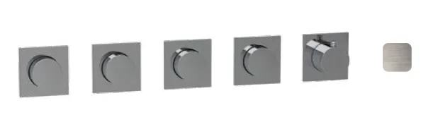 Смеситель для душа Almar Modular Push, на 4 потребителя, Nichel Brushed (E180490.NB)