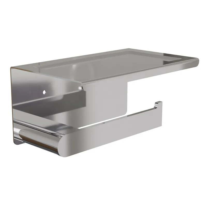 Держатель для туалетной бумаги с полочкой Knotlor PH102C, хром