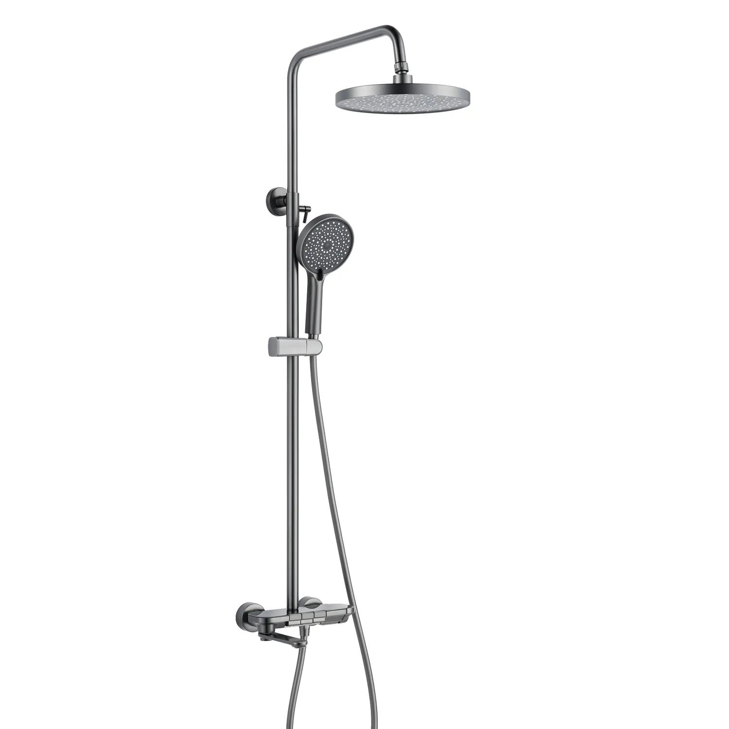 Душевая система Shevanik S4726T, оружейная сталь