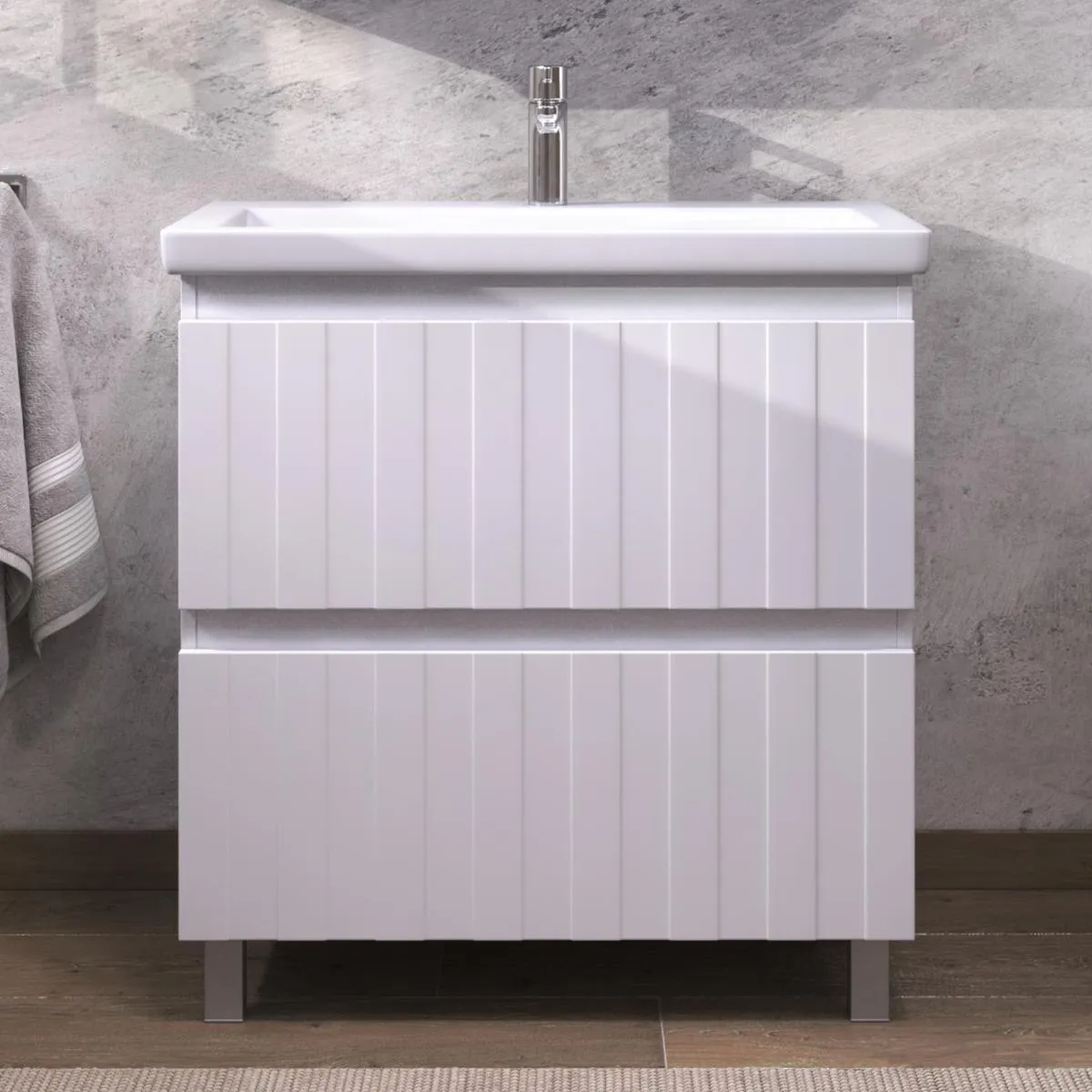 Тумба с раковиной напольная VIGO Finlay tn.FIN.COM.80.2Y, 80 см