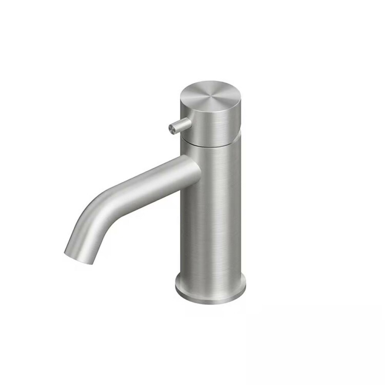 Смеситель для раковины Quadro design Source, сталь брашированная (12 01 AS)