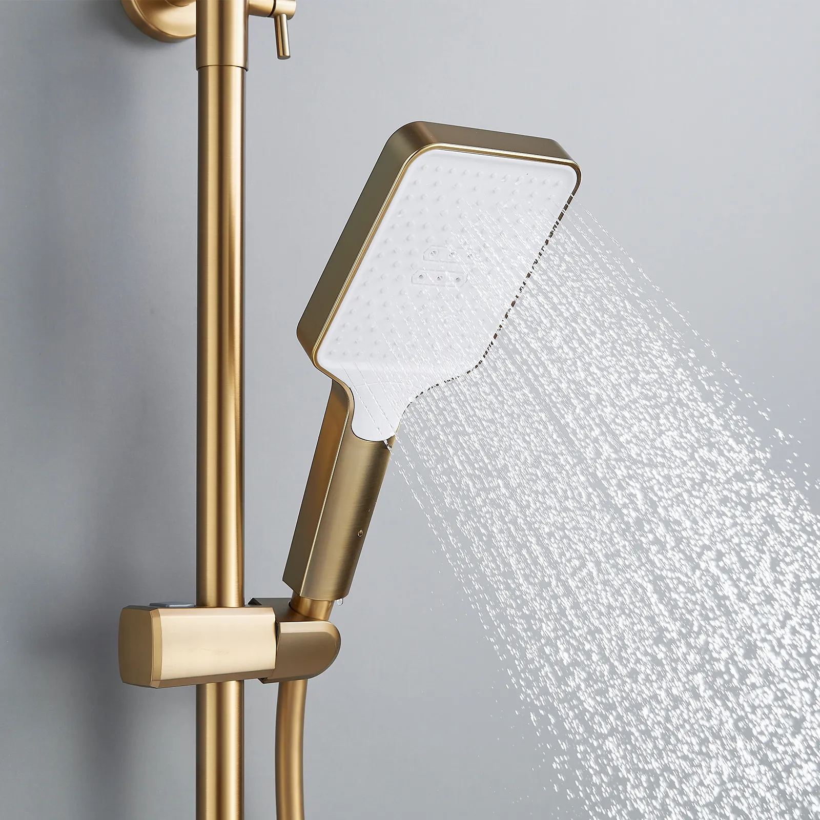 Душевая система Shevanik S4536G, золотой сатин