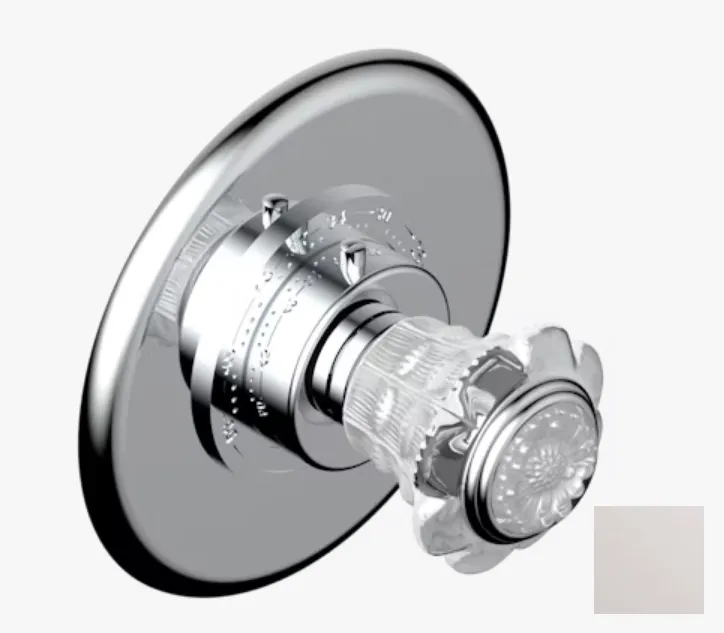 Декоративная пластина и ручка THG Dahlia, для термостата, никель (A41 B01 15EN16EM)