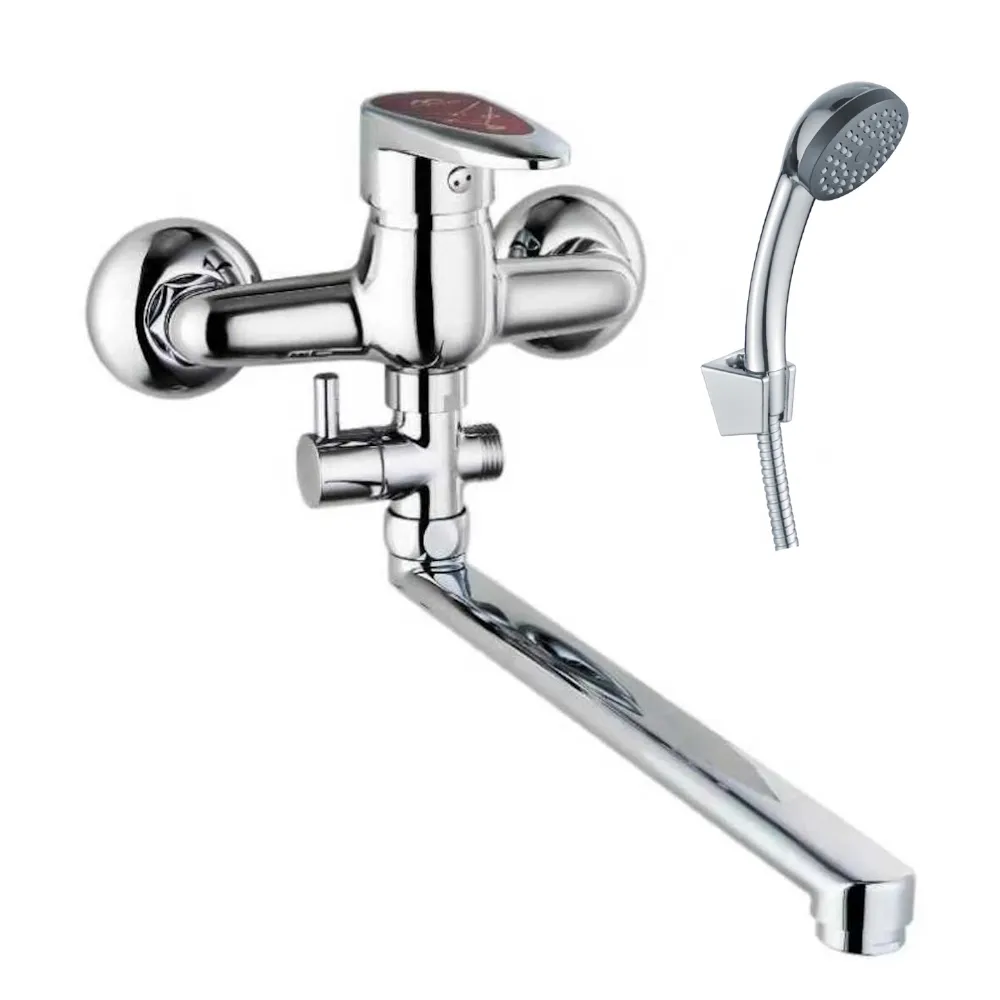 Смеситель для ванны FASHUN A2150RED, хром/красный