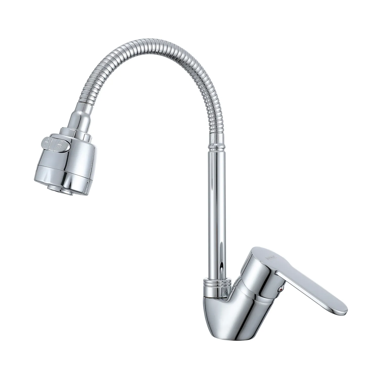 Смеситель Prohanss для кухни высокий гибкий излив, хром (P64.47)