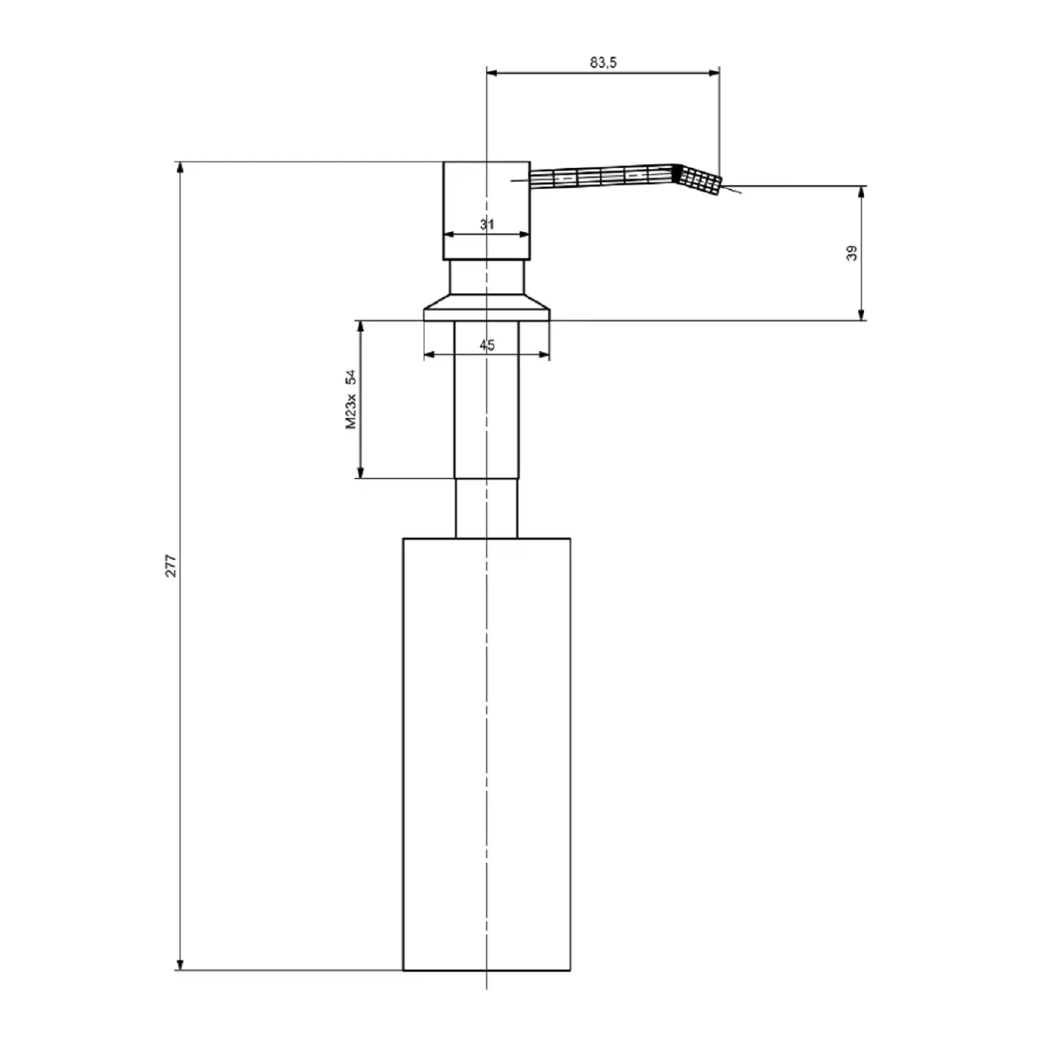 Кухонный диспенсер для моющего средства Splenka S710.01.09, графит