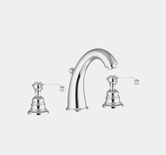 Смеситель для раковины Fima Carlo Frattini Herend, античная бронза/белый (F5421BR)