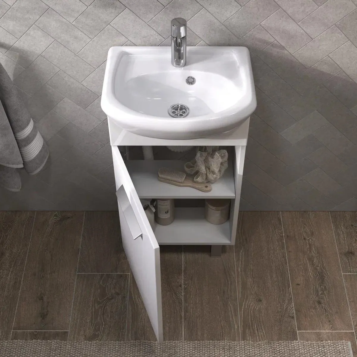 Тумба с раковиной напольная VIGO Hoska 227, 45 см