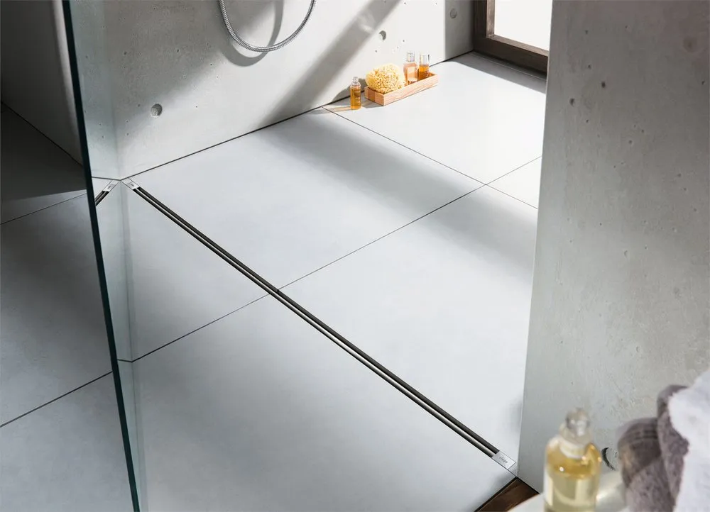 Душевой лоток Viega Advantix Vario Set 704353 с опорами и дизайн-вставкой хром матовый