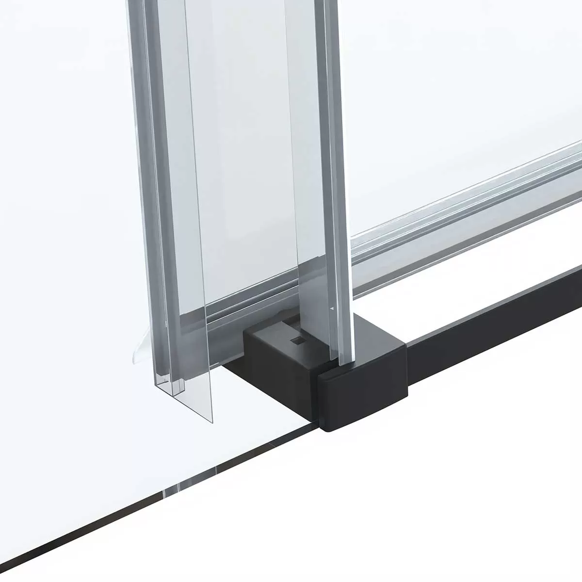 Душевой уголок Vincea Como Soft (VSR-1CS8012CLB) 1200х800 мм, черный, стекло прозрачное