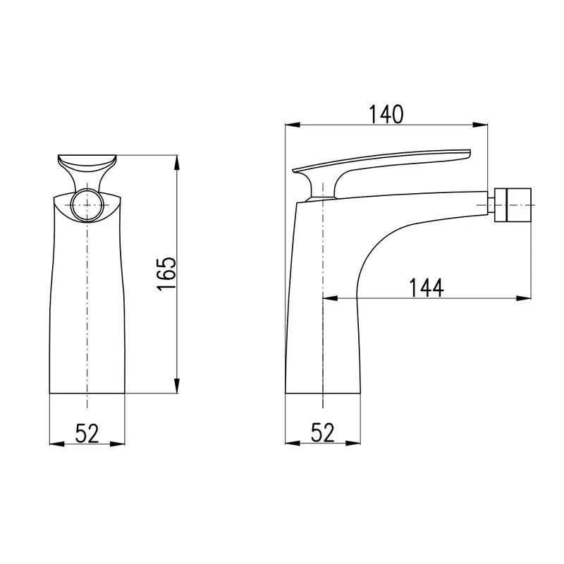 Смеситель для биде Rav Slezak Tigris TG144.5CMATC, черный/хром