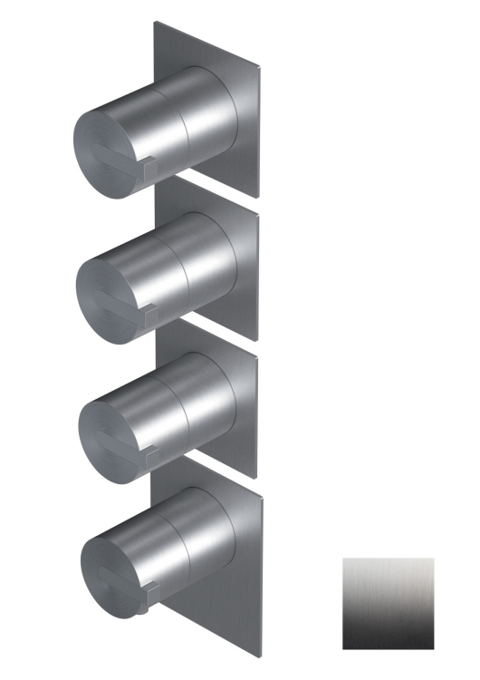 Смеситель для душа Ritmonio на 3 потребителя, Stainless Steel (PR50HG201INOX)