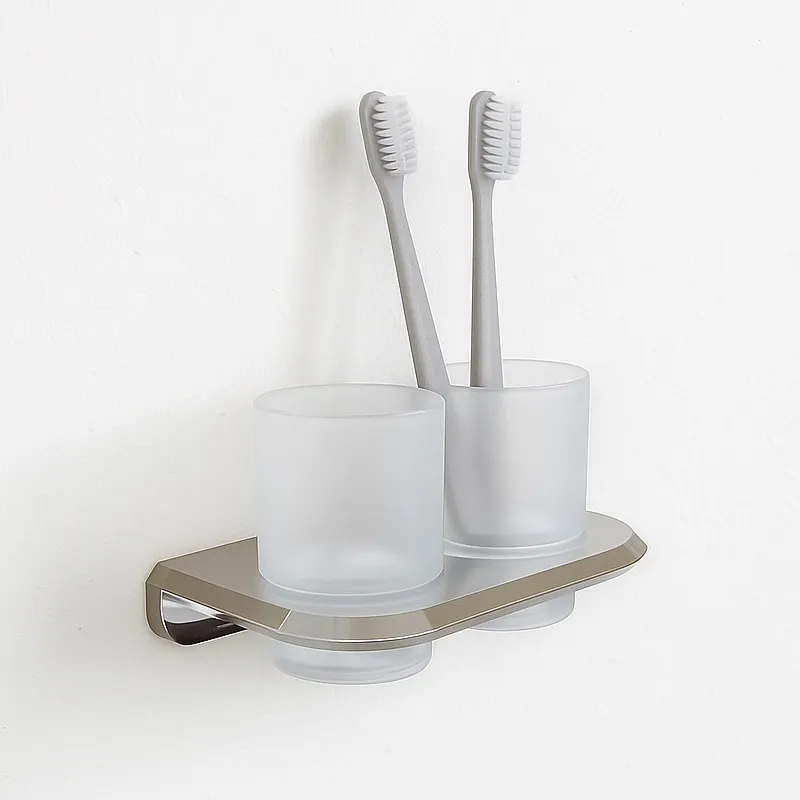 Стакан для ванной комнаты двойной Knotlor SC1032C, хром