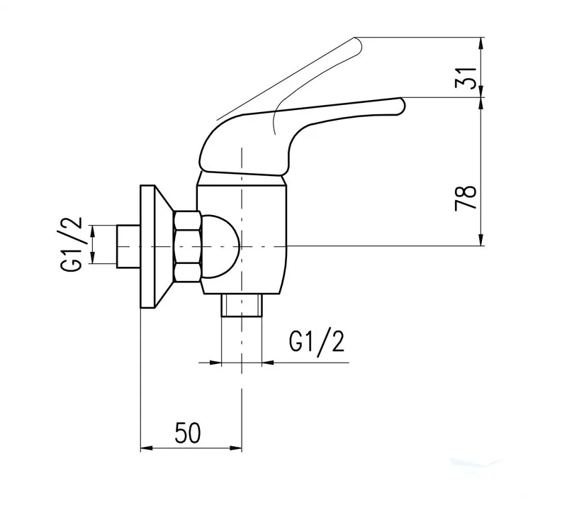 Смеситель для душа Rav Slezak Sazava SA080.5