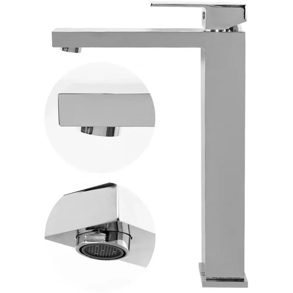 Смеситель для раковины высокий Grocenberg GB3008CR, хром