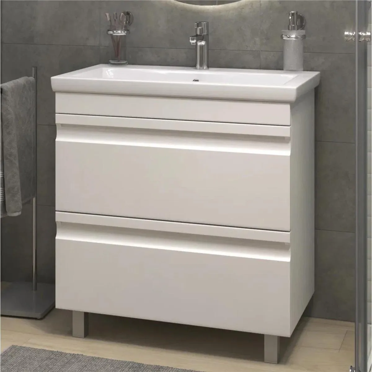 Тумба с раковиной напольная VIGO Holly 041, 80 см