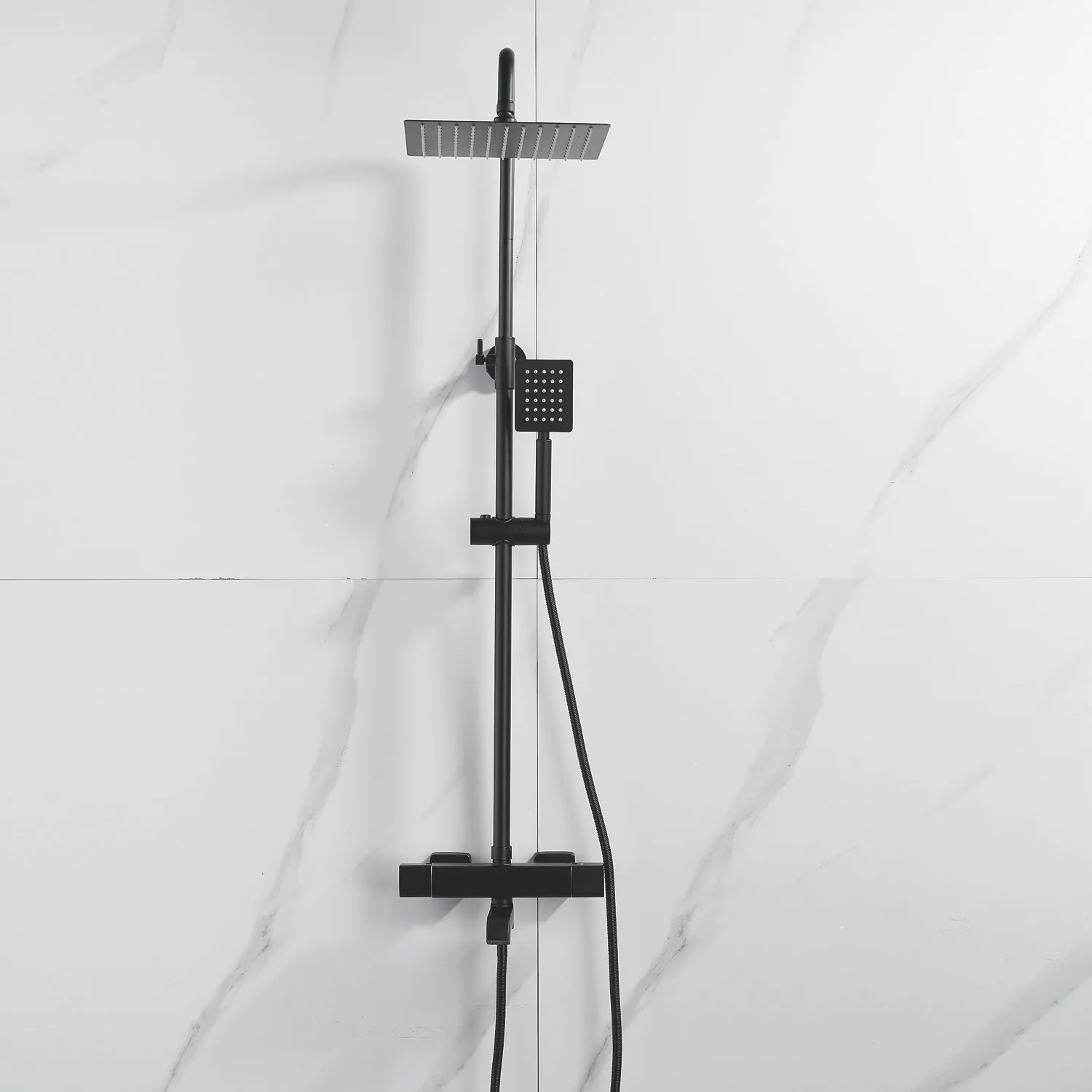 Душевая система c термостатом Shevanik S3096H, черный