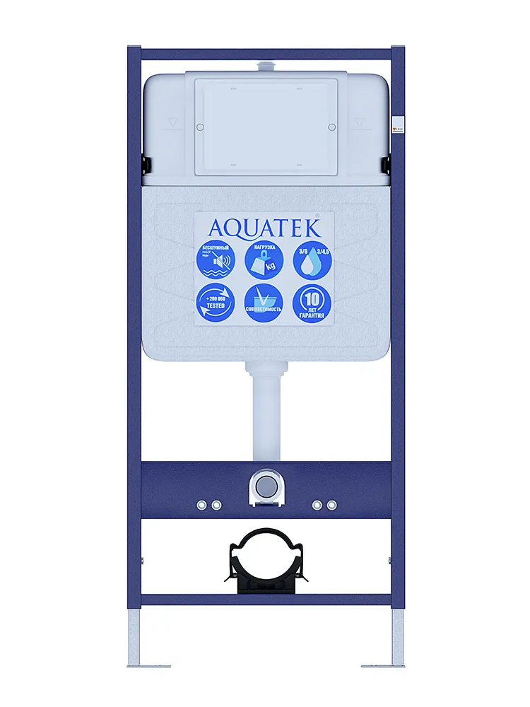 SET AQUATEK ЛИБРА T-016 4в1 (рама AQUATEK Standard INS-0000012+крепеж KKI-0000002+KDI-0000016+унитаз ЛИБРА AQ1505T-00 с тонким сиденьем soft-close)