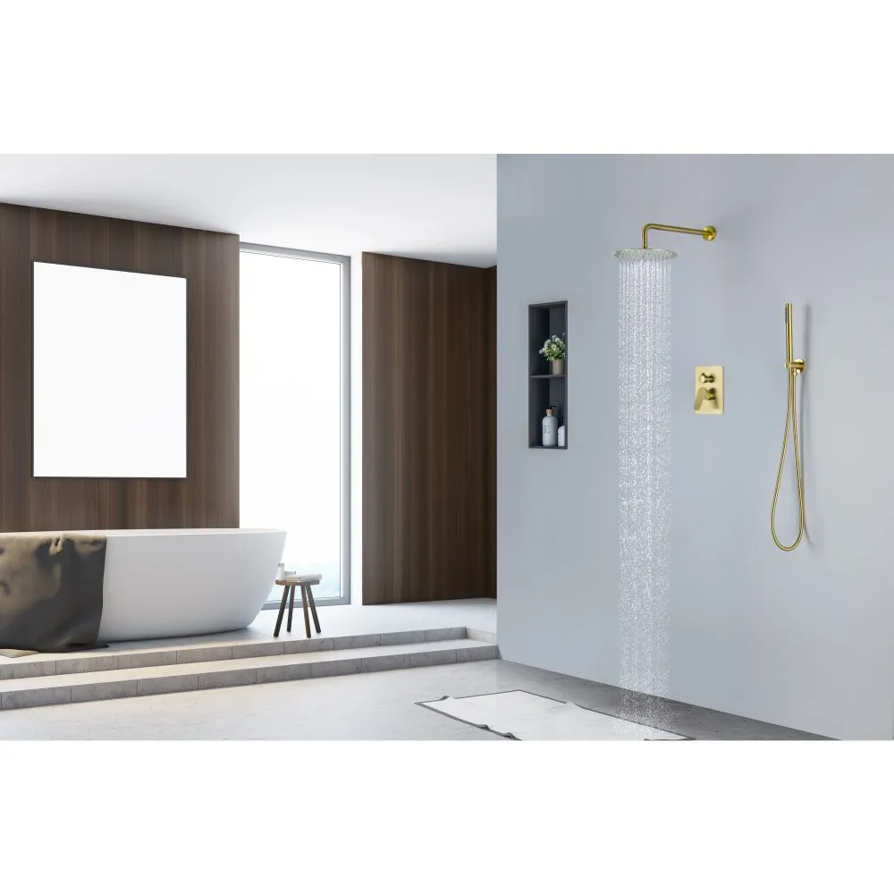 AQ1272BG ОБЕРОН Set 3 в 1 душевой комплект, шлиф. золото