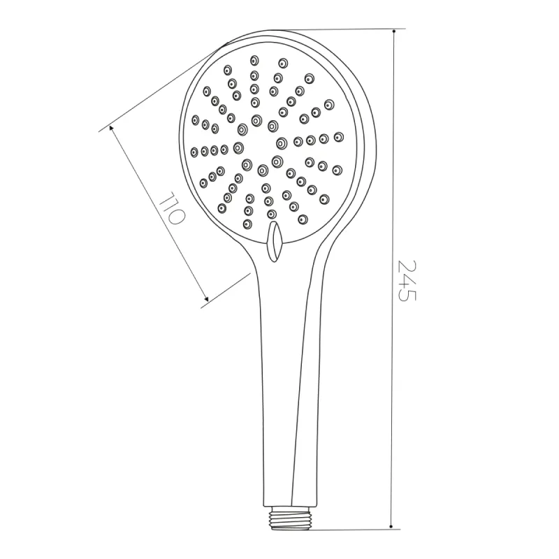 Лейка для душа WesnaArt LD053, хром