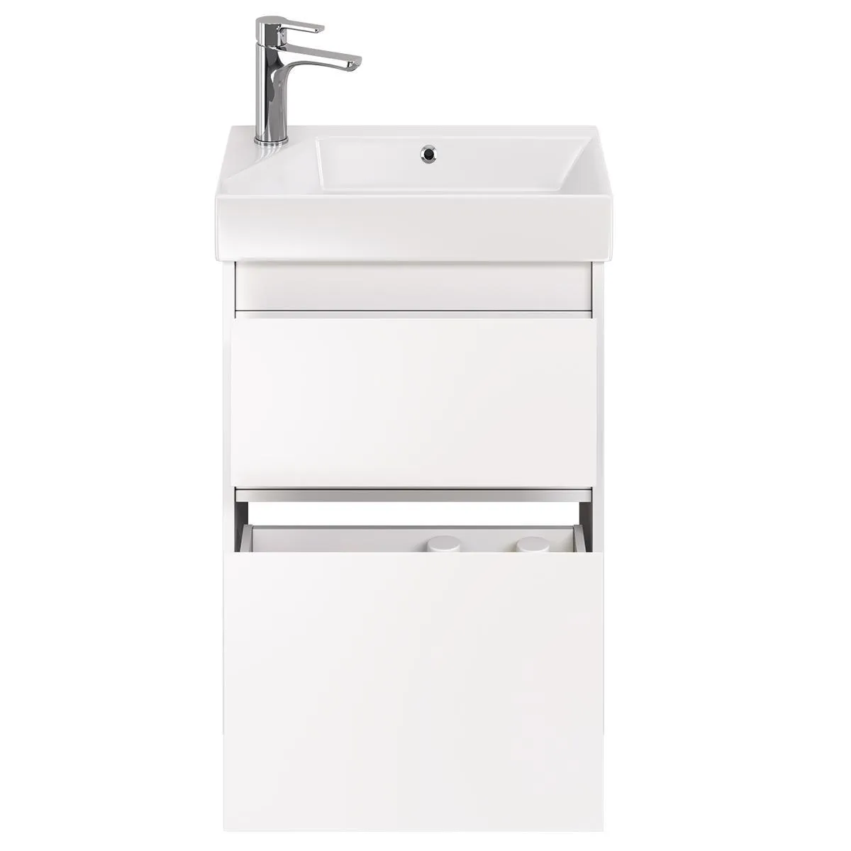 Тумба под раковину подвесная Dreja Slim 55 см, белый